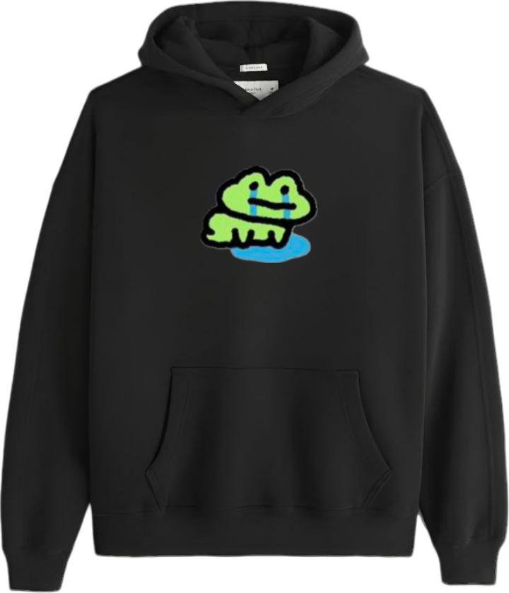 Frog Oversize Hoodie Black 20