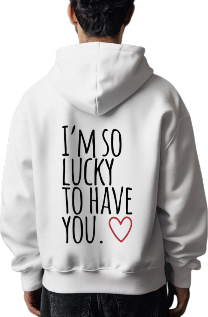 VaIentine coupIe Oversize Hoodie White Back 19