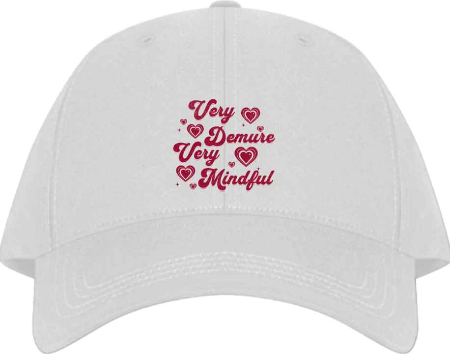Very Demure Very Mindful Baseball cap White 215