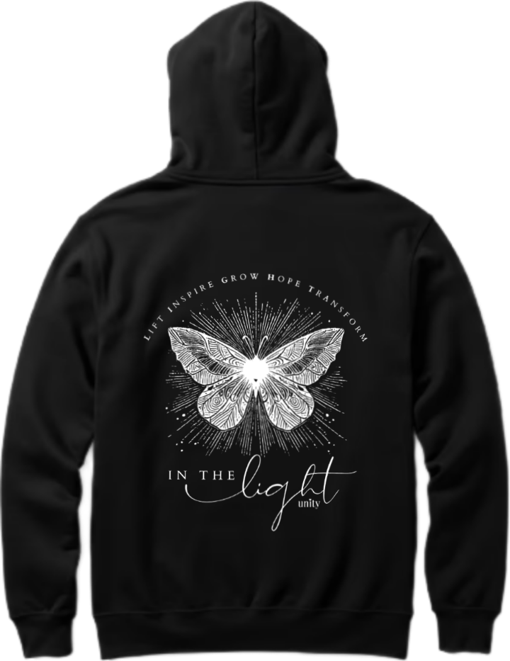 butterflies Oversize Hoodie Black Back 21
