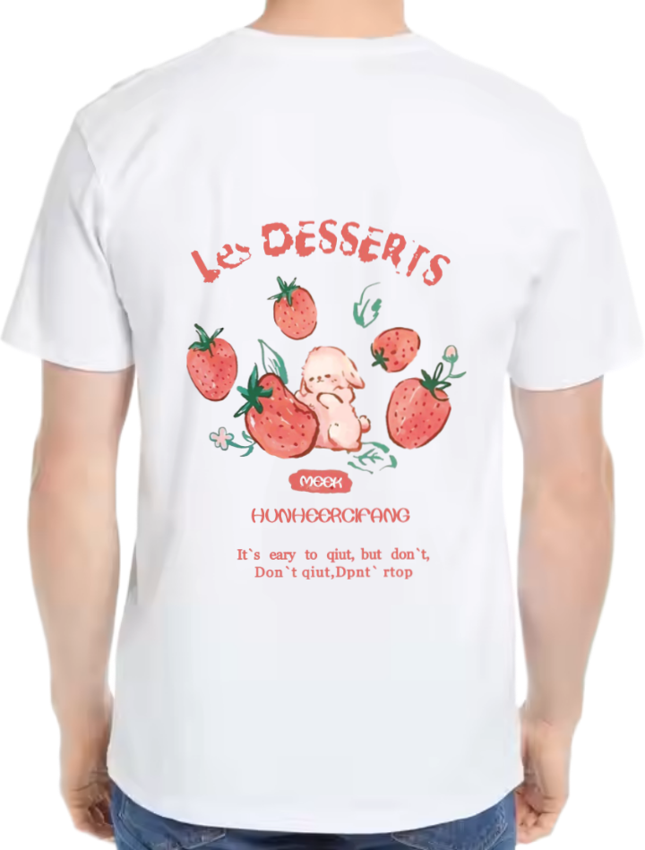 Les DESSERTS t- shirt Over Size White Back 80