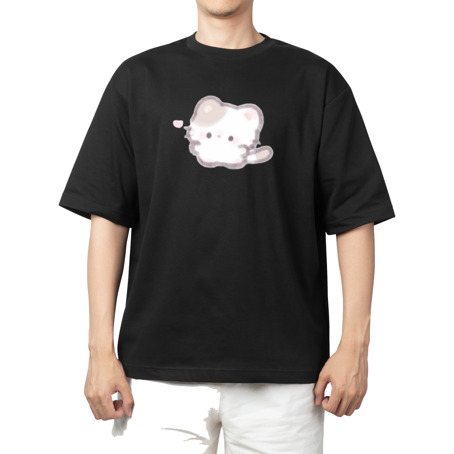 cat One Size t- shirt Black 21