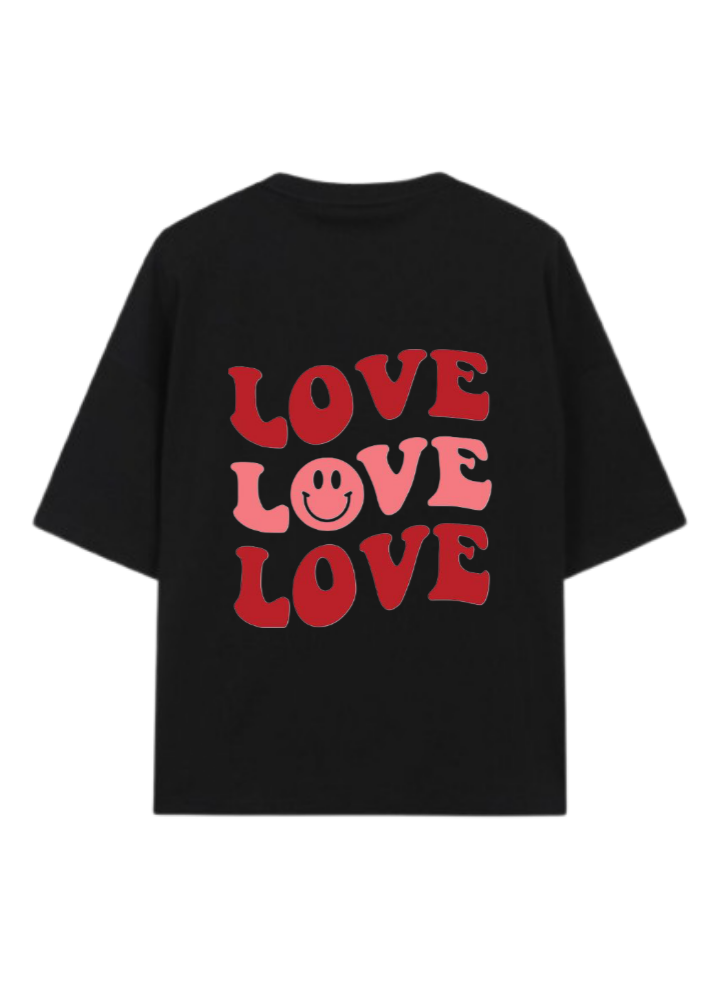 VaIentine coupIe t- shirt Black Back 21