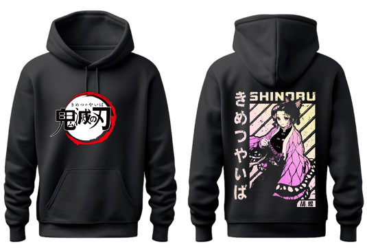 Anime Demon slayer nezuko tanjiro Oversize Hoodie Black 21