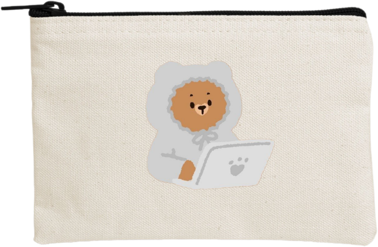 bear wallet pencil case Beige 21
