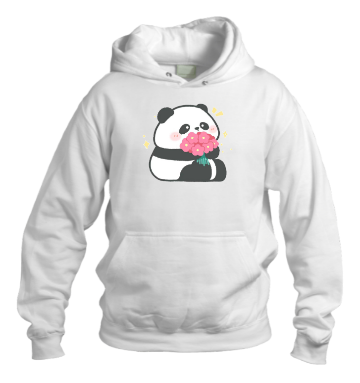 PANDA Oversize Hoodie White 21