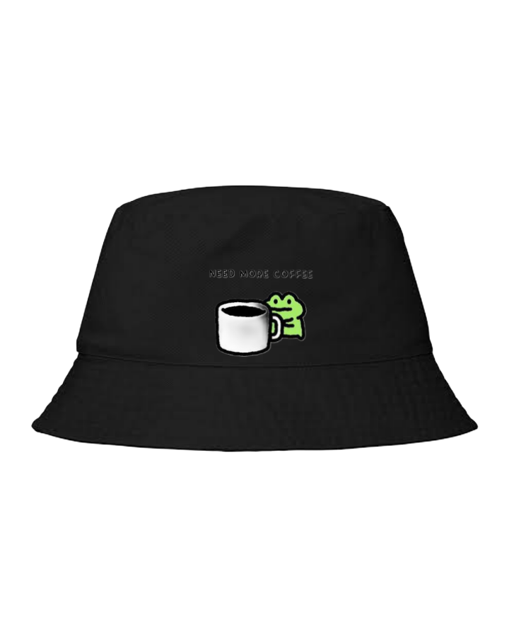 Frog Bucket hat Fishman hat cap Black 21