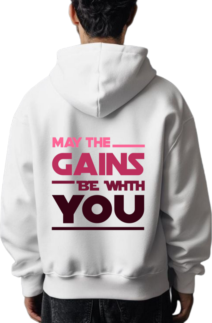 workout gym pilates Oversize Hoodie White Back 21