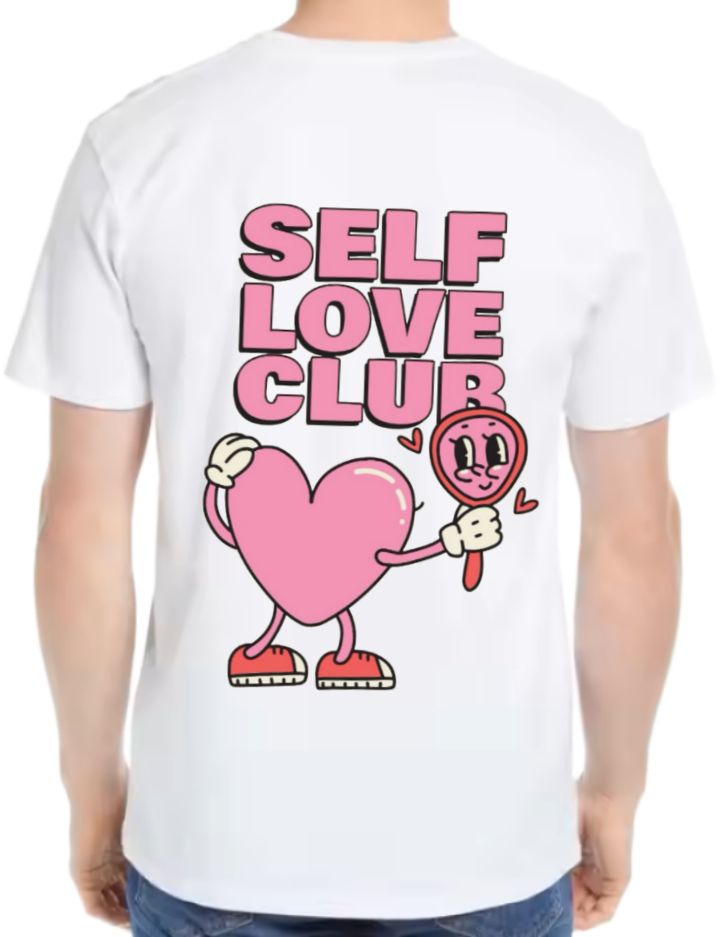 SELF LOVE CLUR t- shirt One Size White back 21