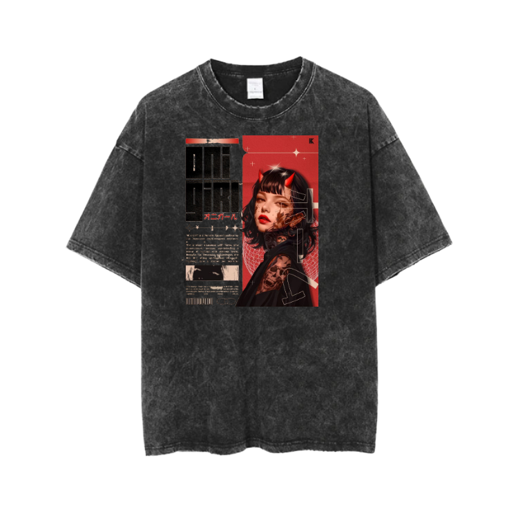 RANDOM ANIME GIRL t- shirt Washed 21
