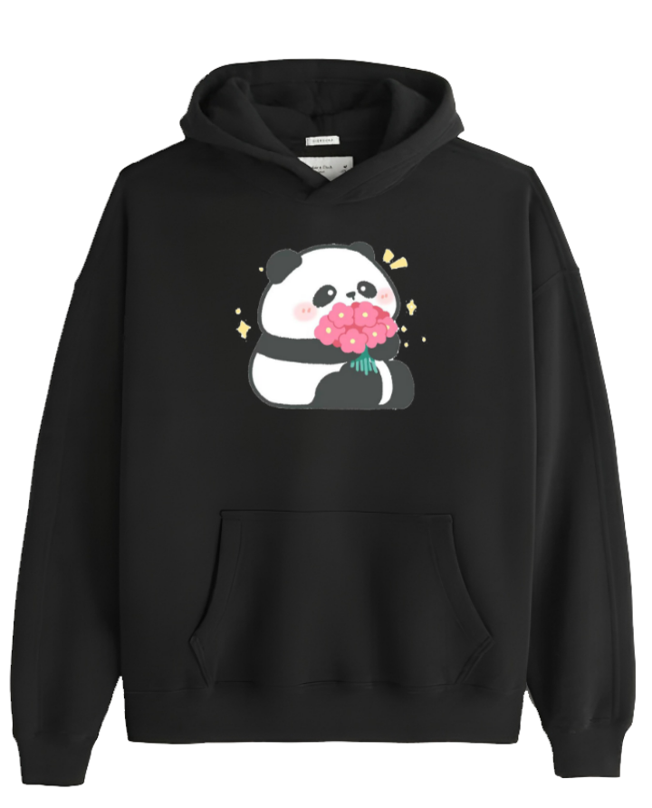 PANDA Oversize Hoodie Black 21