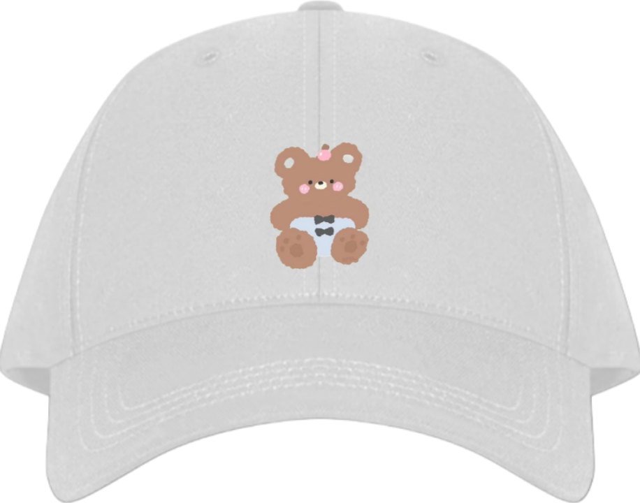 bear Baseball cap White 21