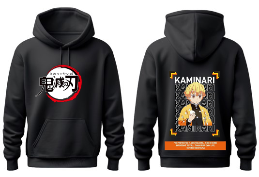 Anime Demon slayer nezuko tanjiro Oversize Hoodie Black 22