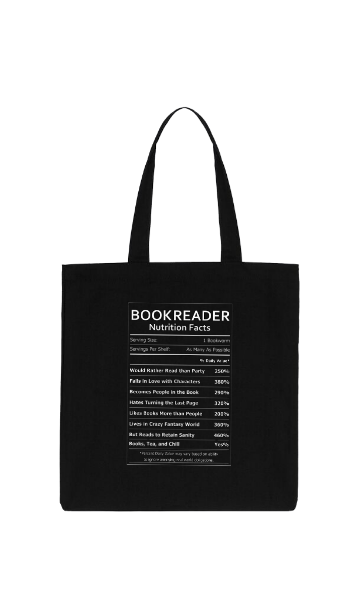 BOOKREADER Back text tote bag Black 137