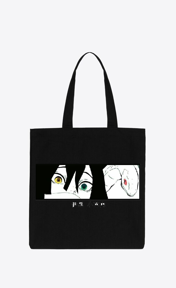 Anime Demon slayer nezuko tanjiro tote bag Black 22