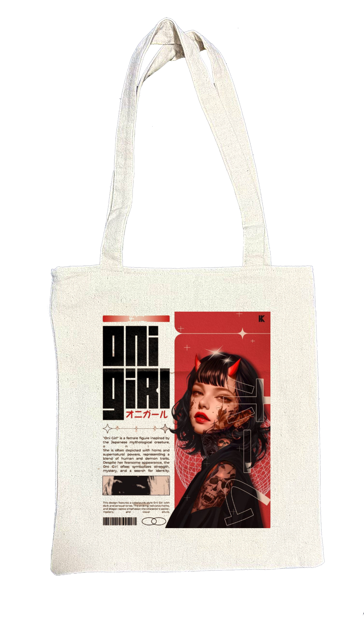 RANDOM ANIME GIRL tote bag Beige 22