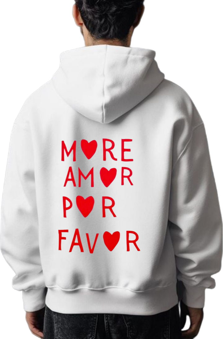 VaIentine coupIe Oversize Hoodie White Back 21