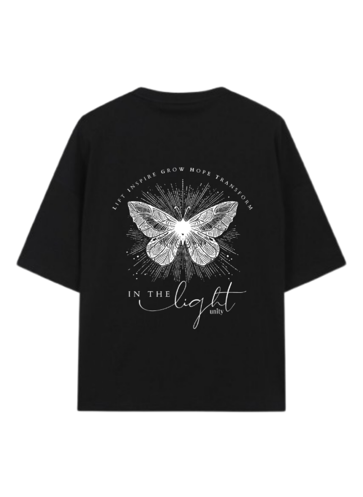 butterflies t- shirt Black Back 22