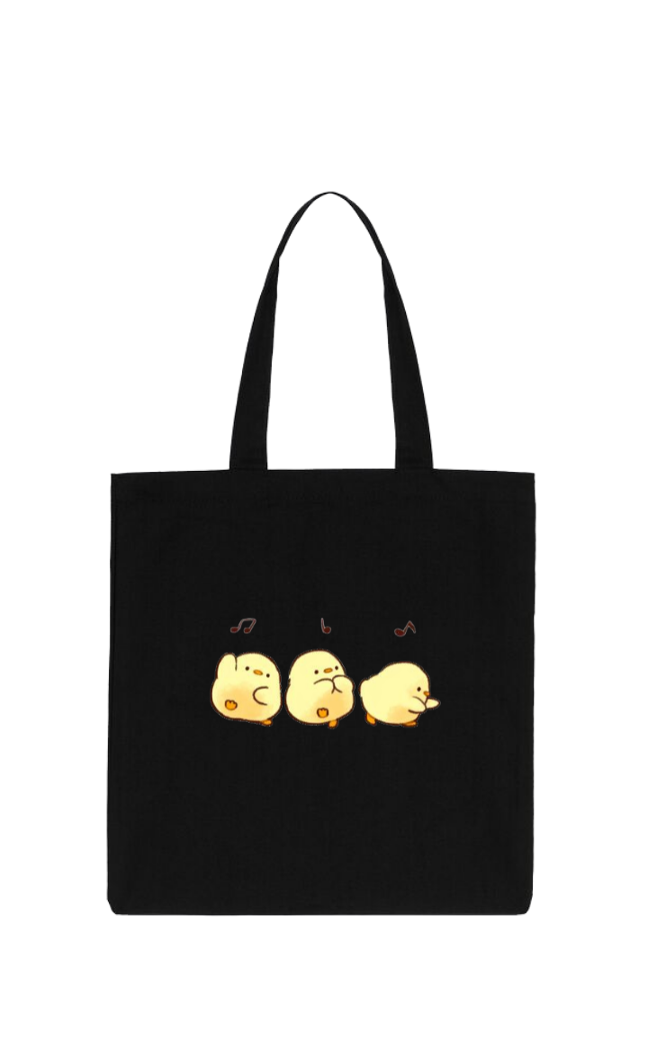 duck tote bag Black 22