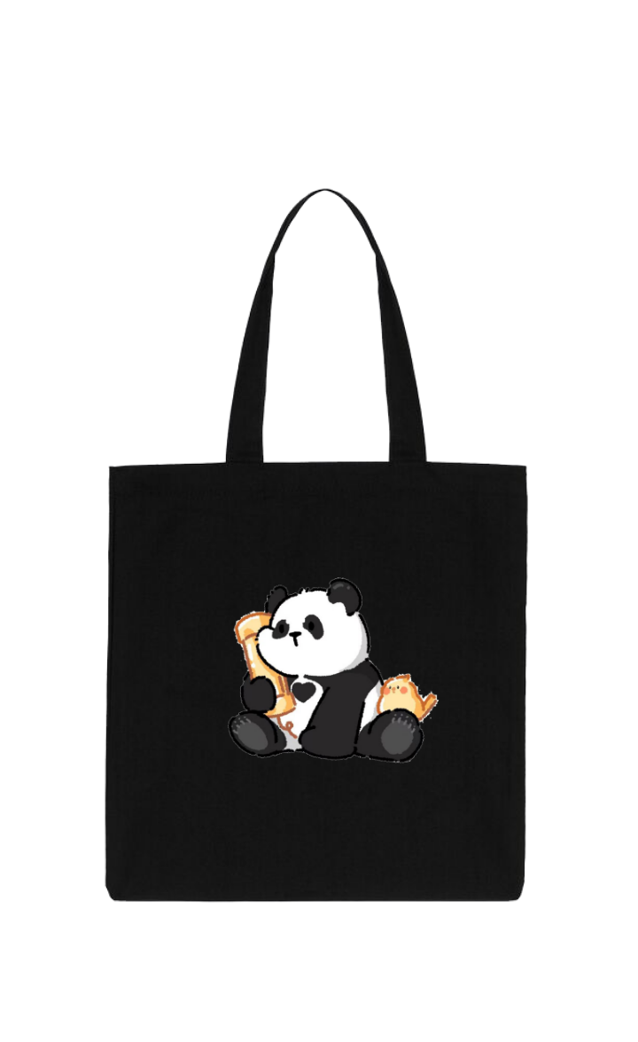 PANDA tote bag Black 22
