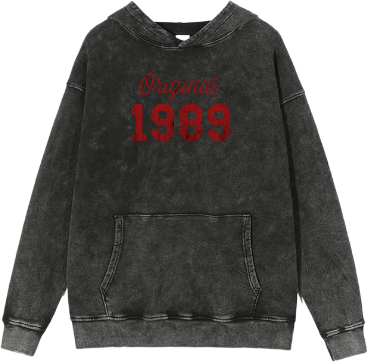age Oversize Hoodie Washed gray 1989