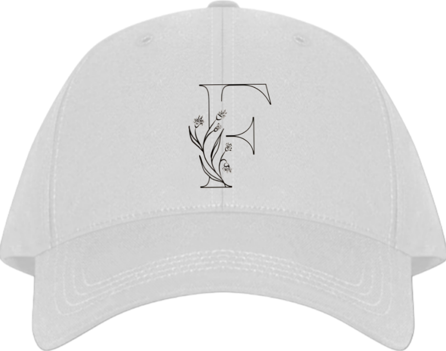 vector letter Baseball cap white F 22
