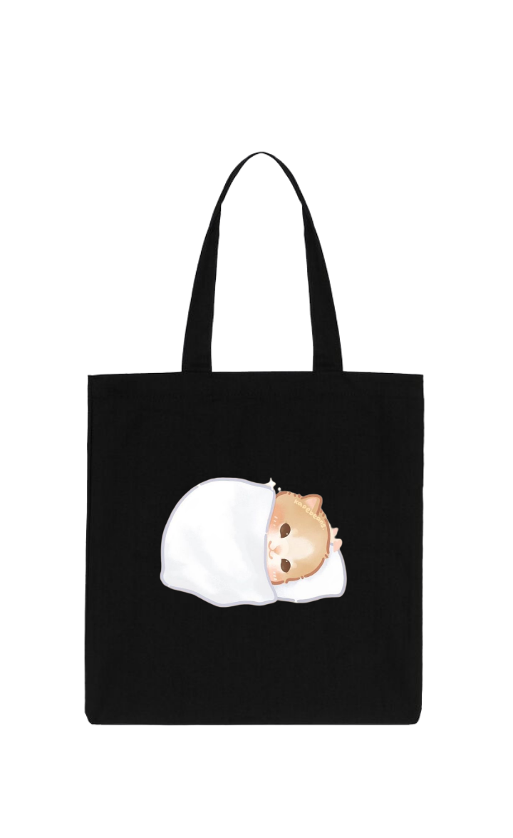 cat tote bag Black 22