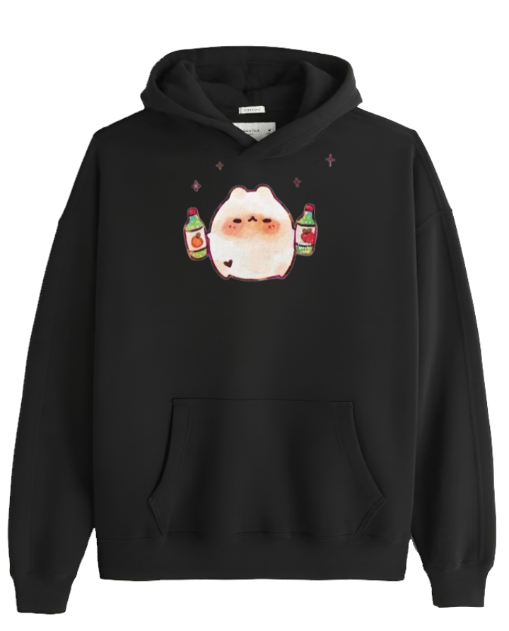 bunny Oversize Hoodie Black 22