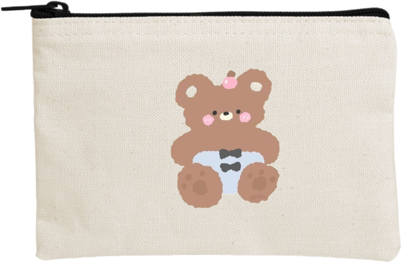 bear wallet pencil case Beige 22