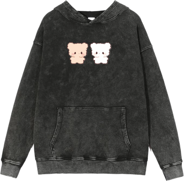 bear Oversize Hoodie Washed gray 22