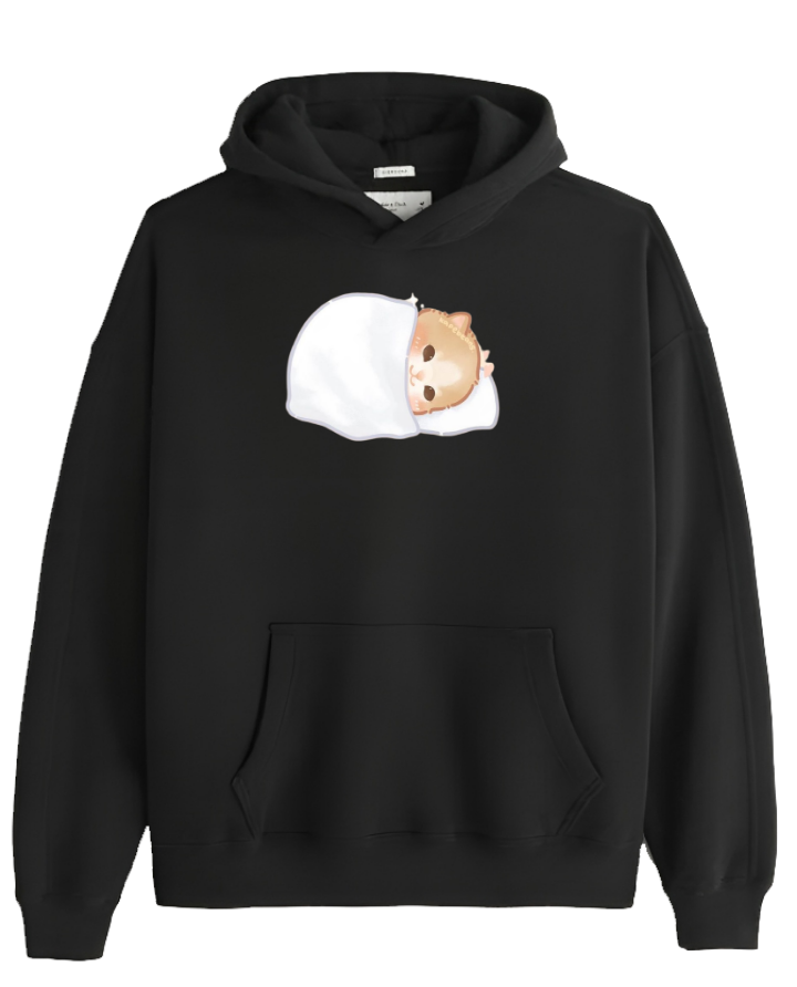 cat Oversize Hoodie Black 22