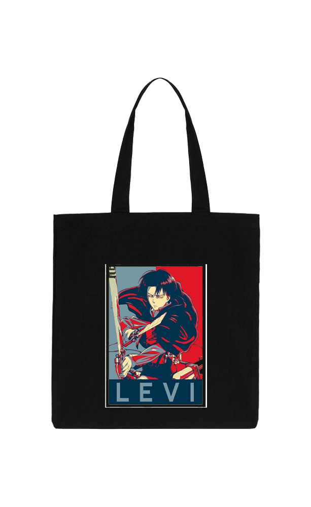 Anime Attack on titan shingeki no kyojin Aot Black tote bag 22