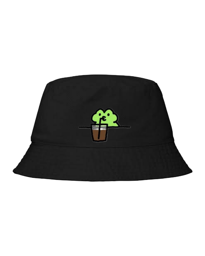 Frog Bucket hat Fishman hat cap Black 22