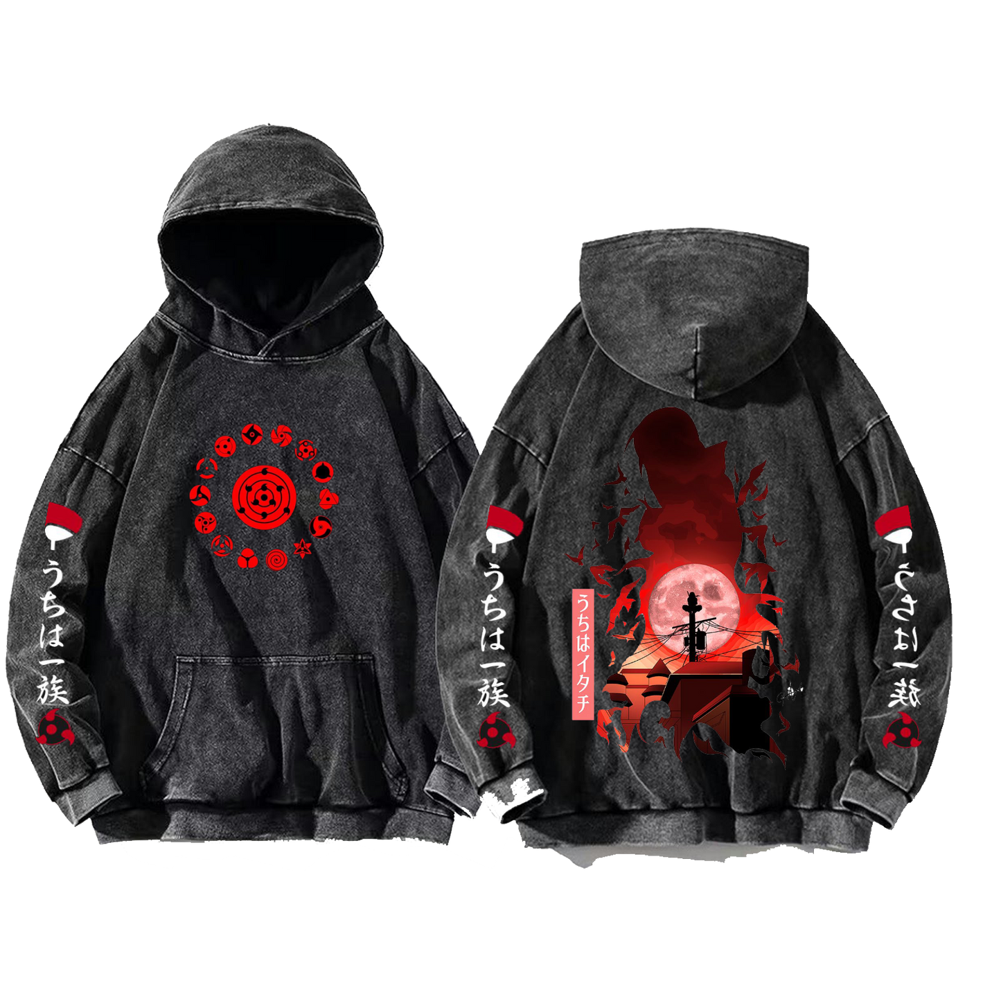 Naruto Shippuden One Size hoodie Washed Back 22
