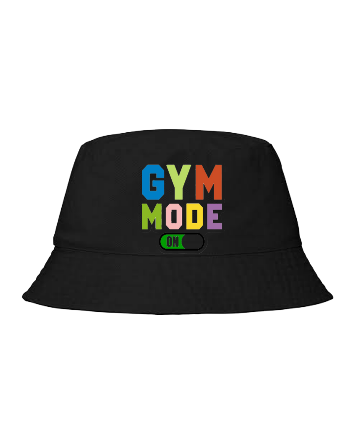 workout gym pilates Bucket hat Fishman hat cap Black 22