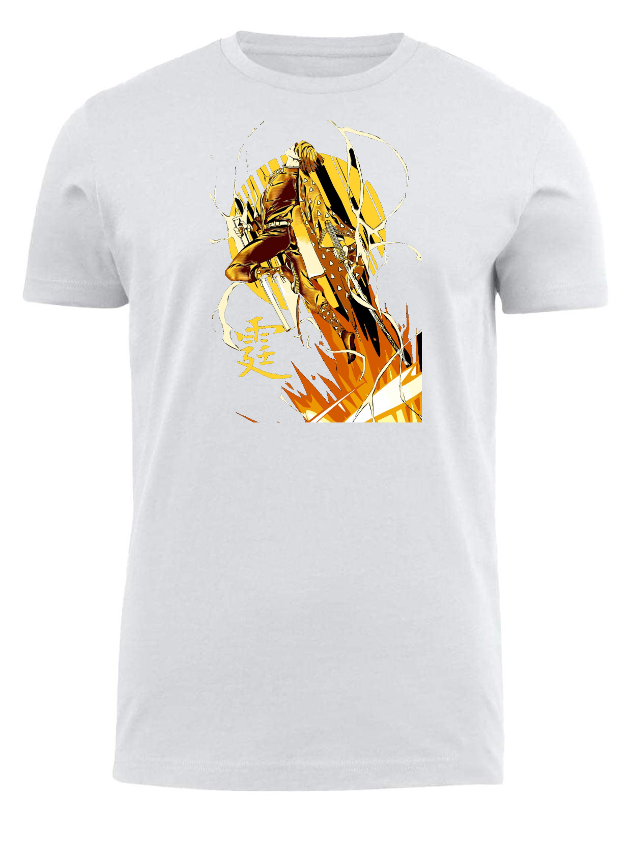 Anime Demon slayer nezuko tanjiro t- shirt fit White 22