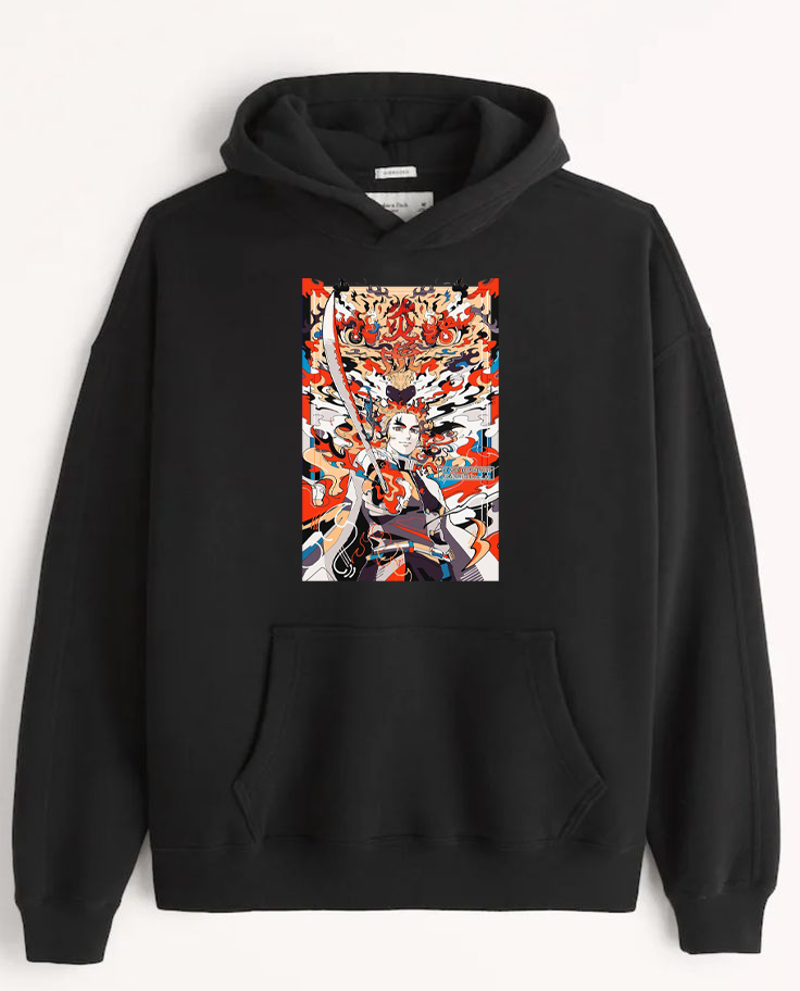 Anime Demon slayer nezuko tanjiro Oversize Hoodie Black 22