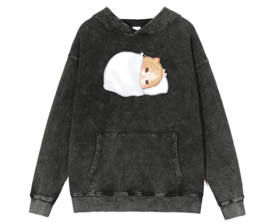 cat Oversize Hoodie Washed 22