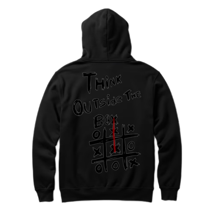 THINK OUTside THE Box One Size hoodie Black Back 22