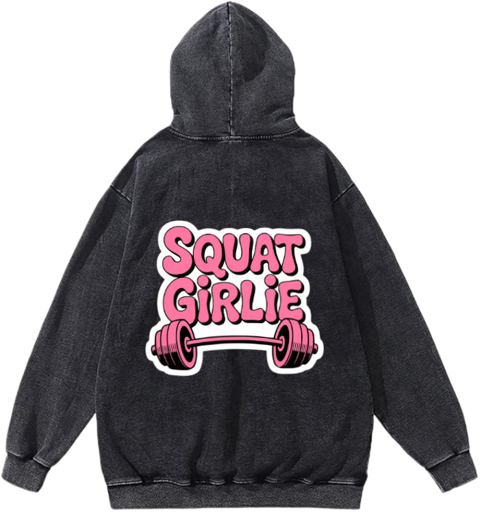 workout gym pilates Oversize Hoodie Washed Back 22