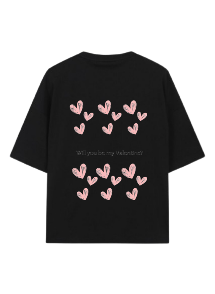 VaIentine coupIe t- shirt Black Back 22