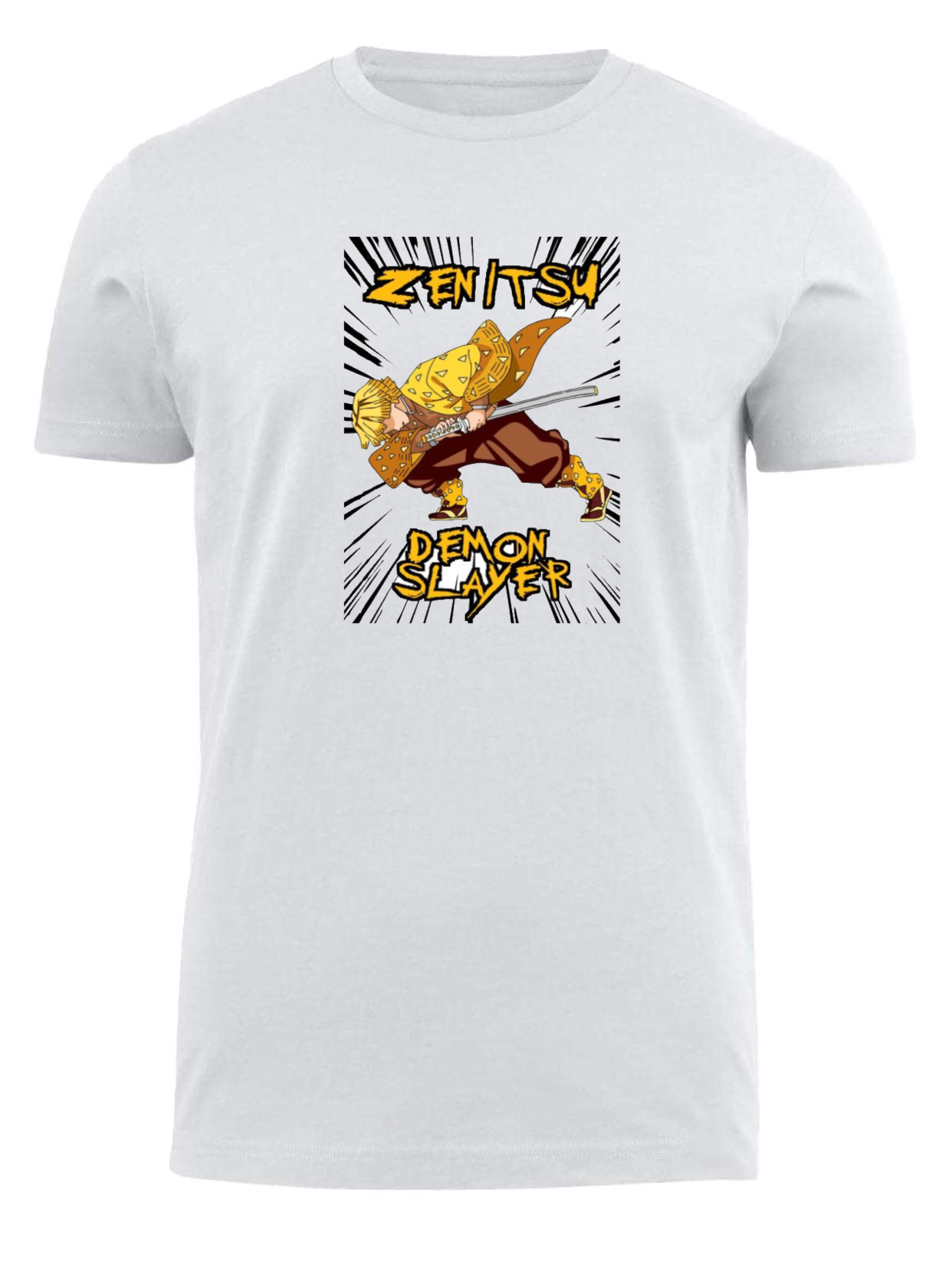 Anime Demon slayer nezuko tanjiro t- shirt fit White 23