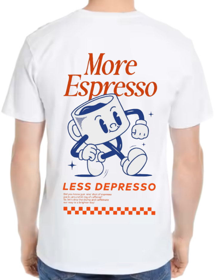 More Espresso t- shirt One Size White back 23