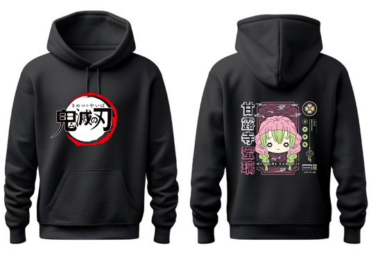 Anime Demon slayer nezuko tanjiro Oversize Hoodie Black 23