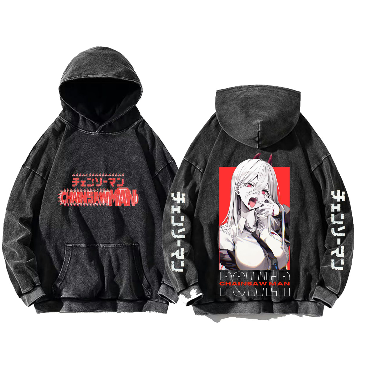 Chainsaw Man One Size hoodie Washed Back 23
