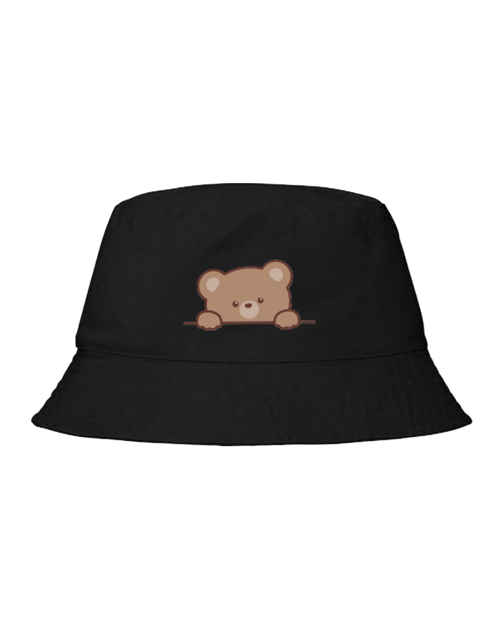 bear Bucket hat Fishman hat cap Black 23