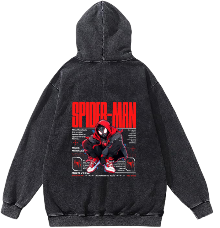 Spiderman One Size hoodie Washed Back 23