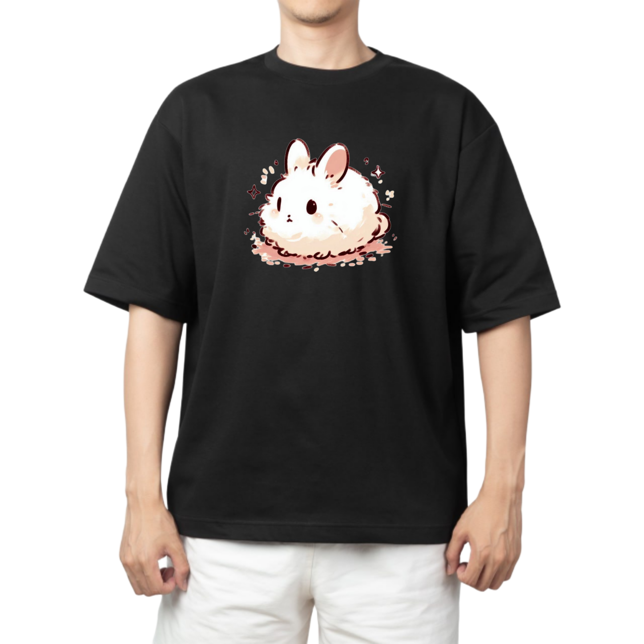bunny One Size t- shirt Black 23