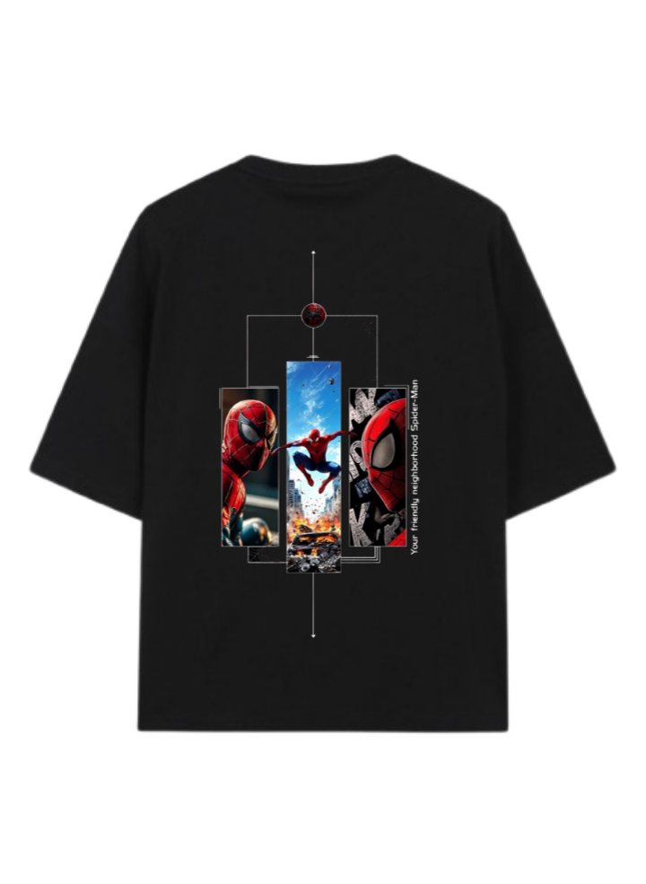 Spiderman t- shirt One Size Black Back 23