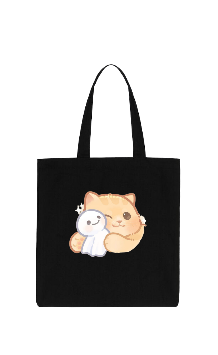 cat tote bag Black 23